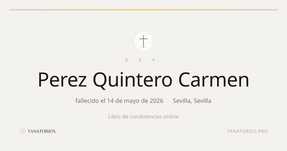 Memorial de Perez Quintero Carmen