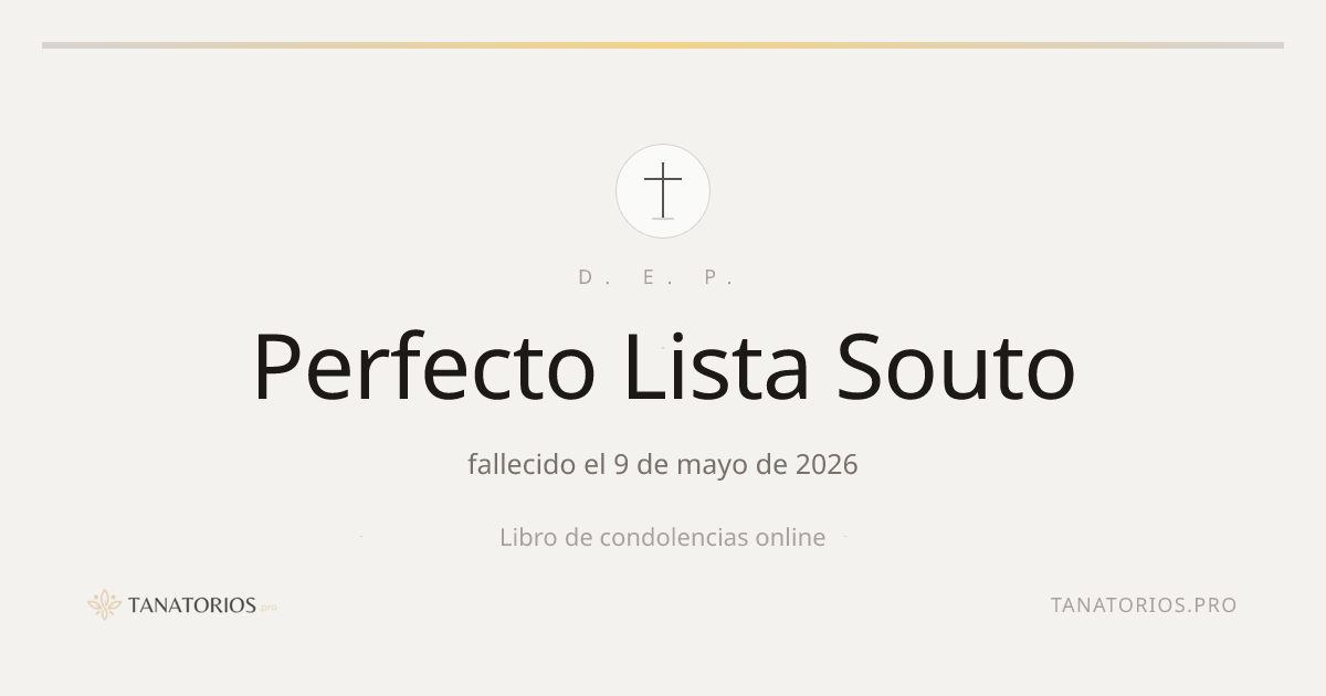 Memorial de Perfecto Lista Souto