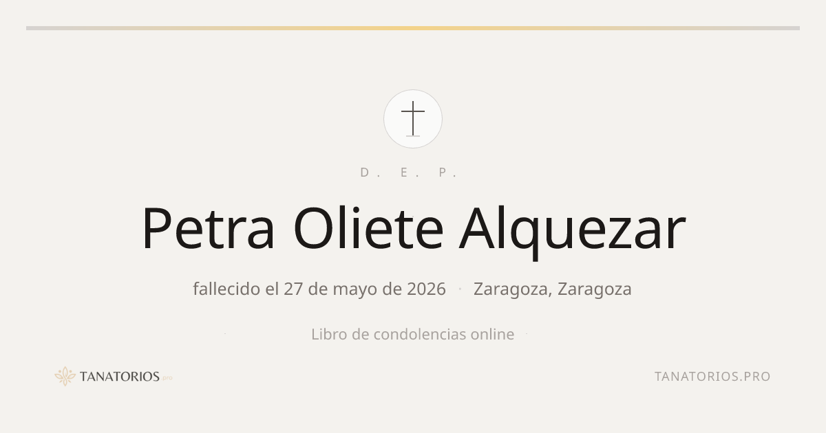 Memorial de Petra Oliete Alquezar
