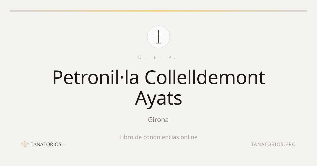 Memorial de Petronil·la Collelldemont Ayats