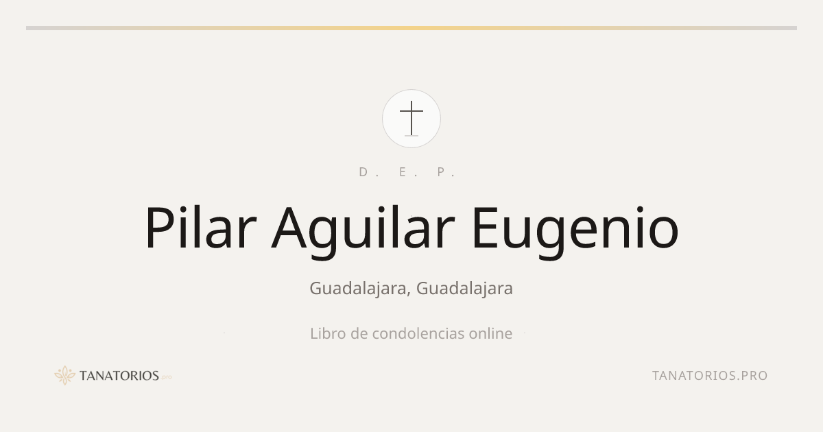 Memorial de Pilar Aguilar Eugenio