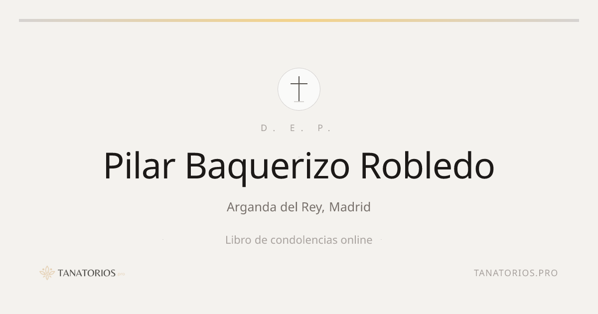 Memorial de Pilar Baquerizo Robledo