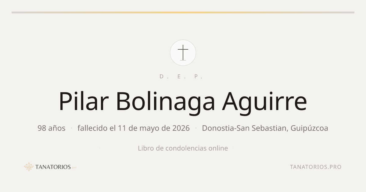 Memorial de Pilar Bolinaga Aguirre