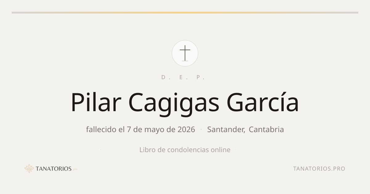 Memorial de Pilar Cagigas García