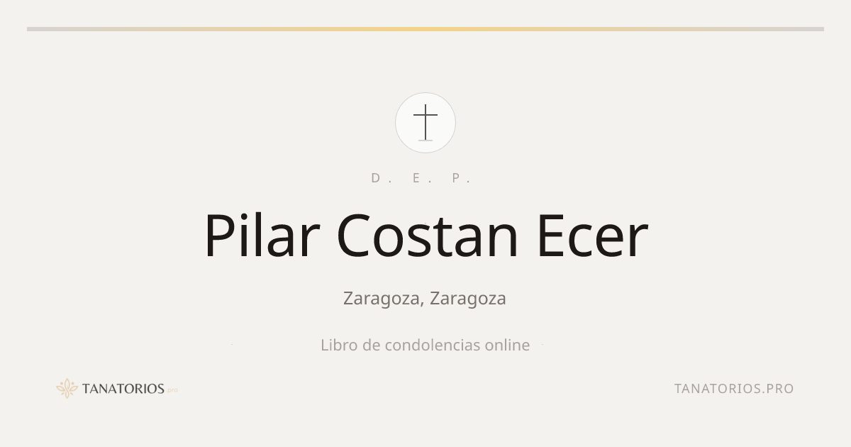 Memorial de Pilar Costan Ecer