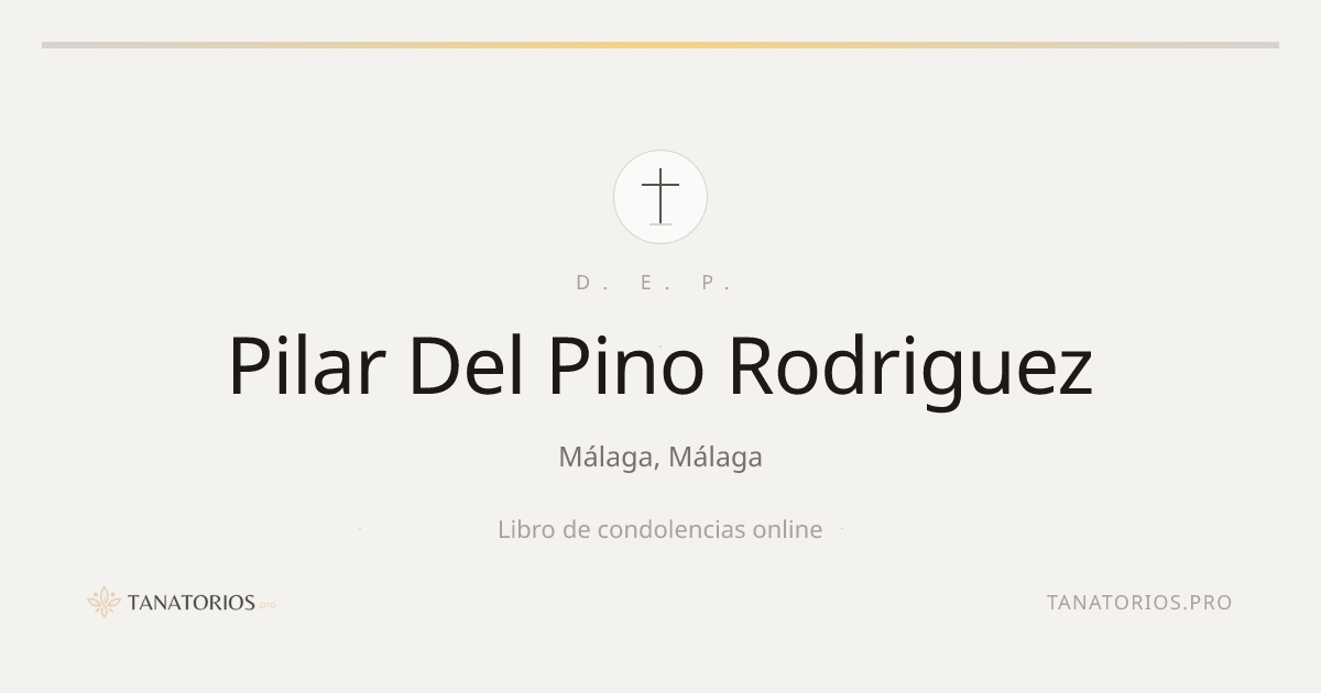 Memorial de Pilar Del Pino Rodriguez