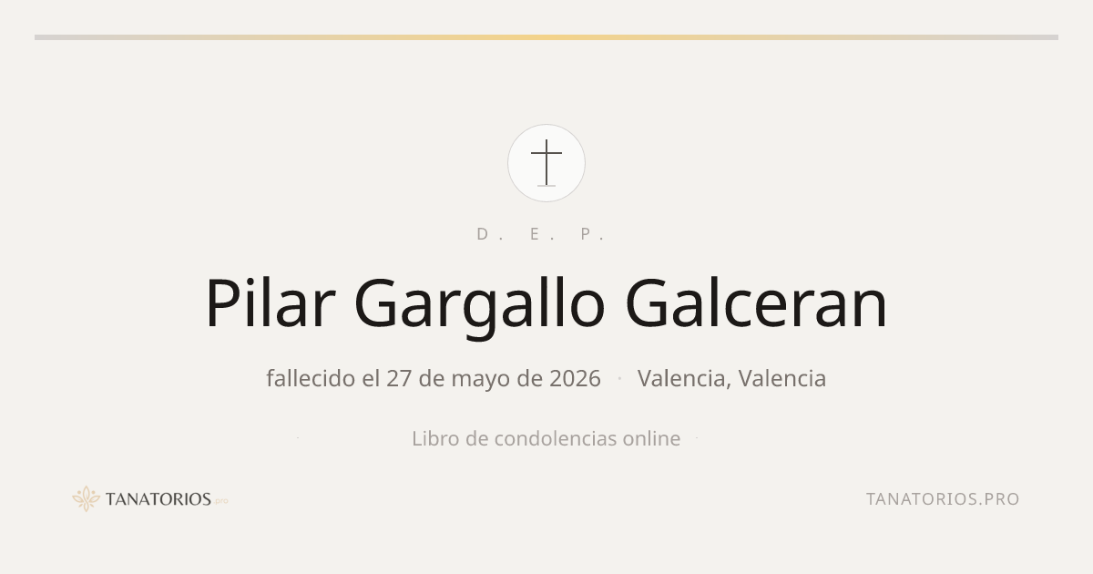 Memorial de Pilar Gargallo Galceran