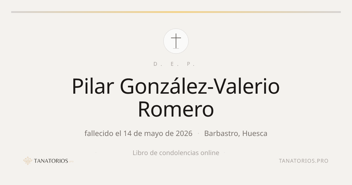 Memorial de Pilar González-Valerio Romero
