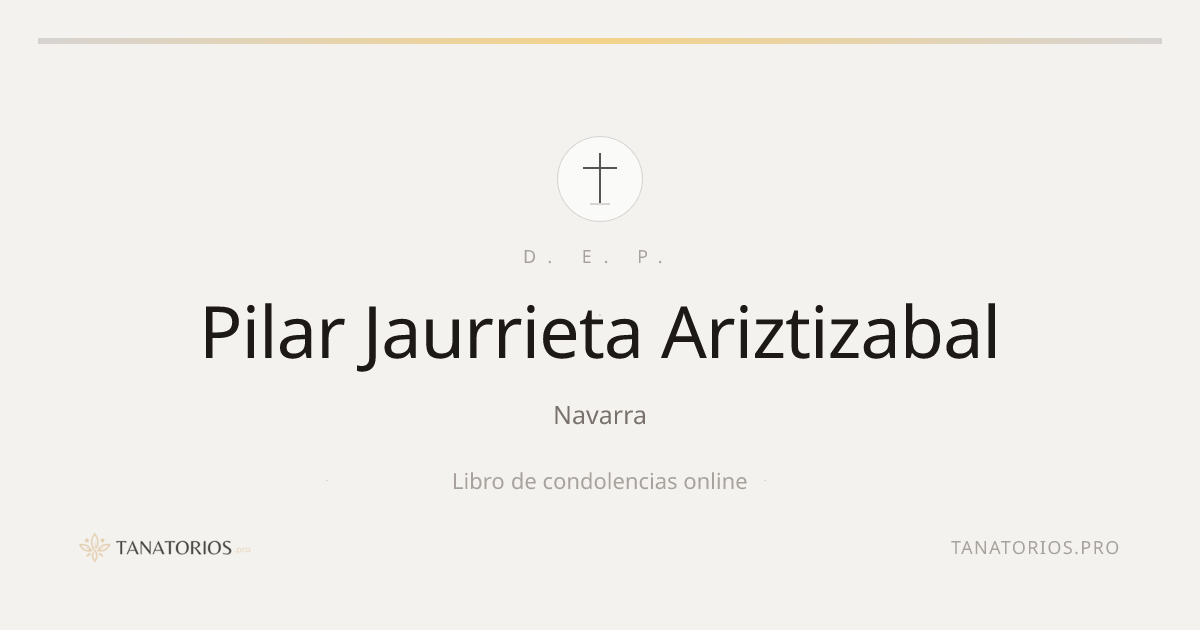 Memorial de Pilar Jaurrieta Ariztizabal