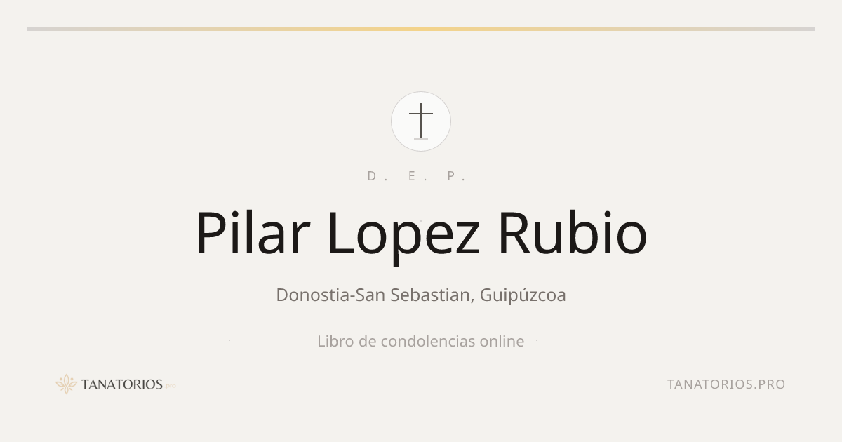 Memorial de Pilar Lopez Rubio
