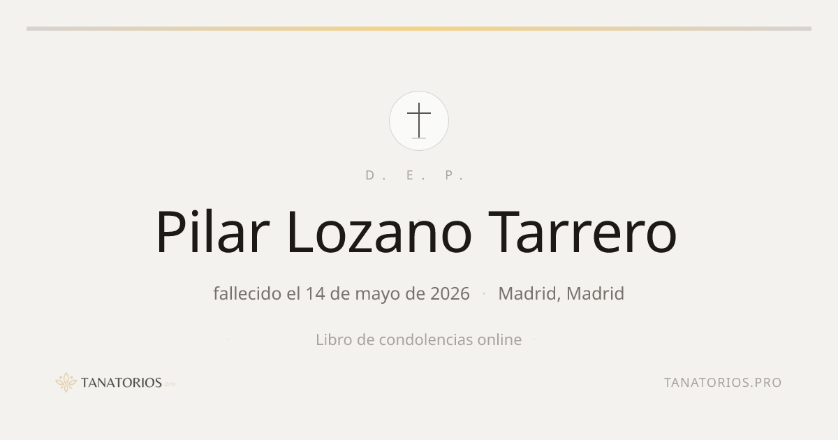 Memorial de Pilar Lozano Tarrero