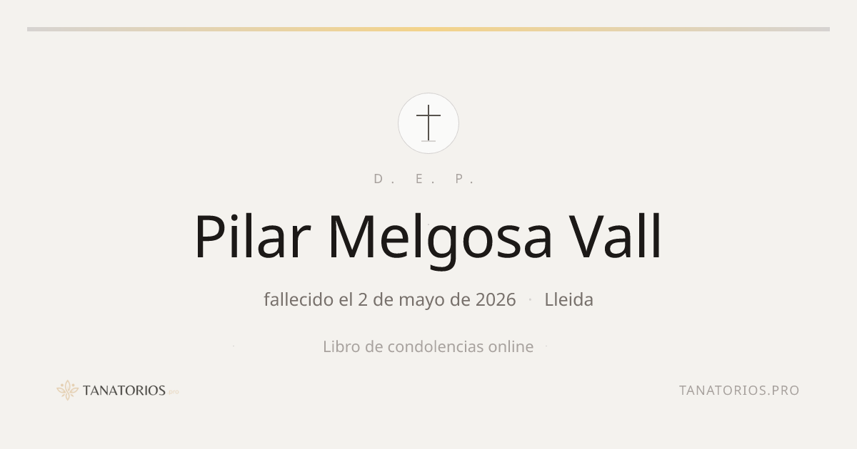 Memorial de Pilar Melgosa Vall