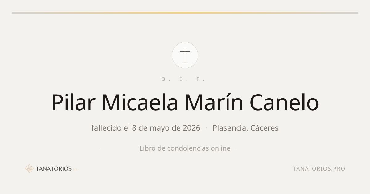 Memorial de Pilar Micaela Marín Canelo