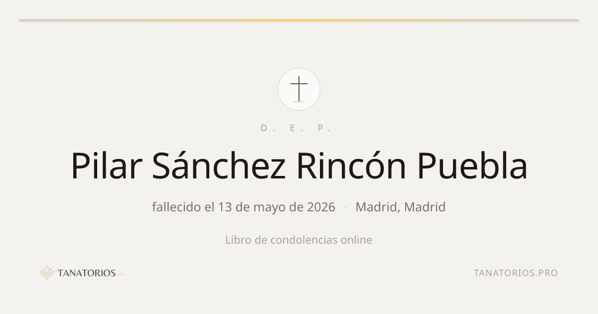 Memorial de Pilar Sánchez   Rincón Puebla