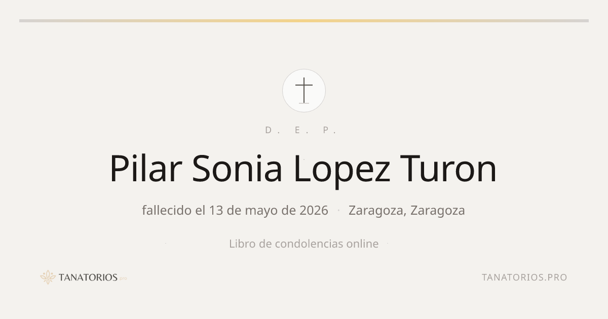 Memorial de Pilar Sonia Lopez Turon