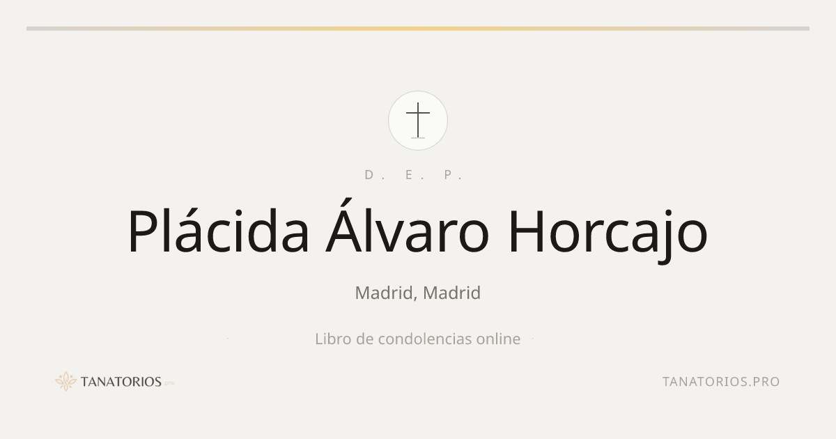 Memorial de Plácida Álvaro Horcajo
