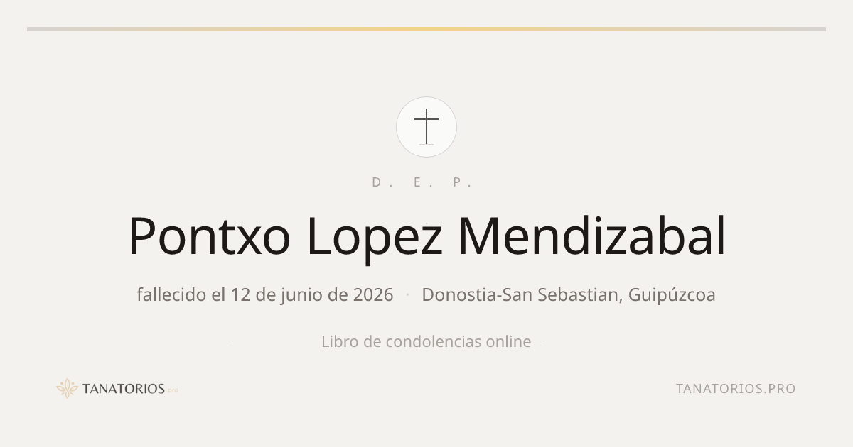 Memorial de Pontxo Lopez Mendizabal