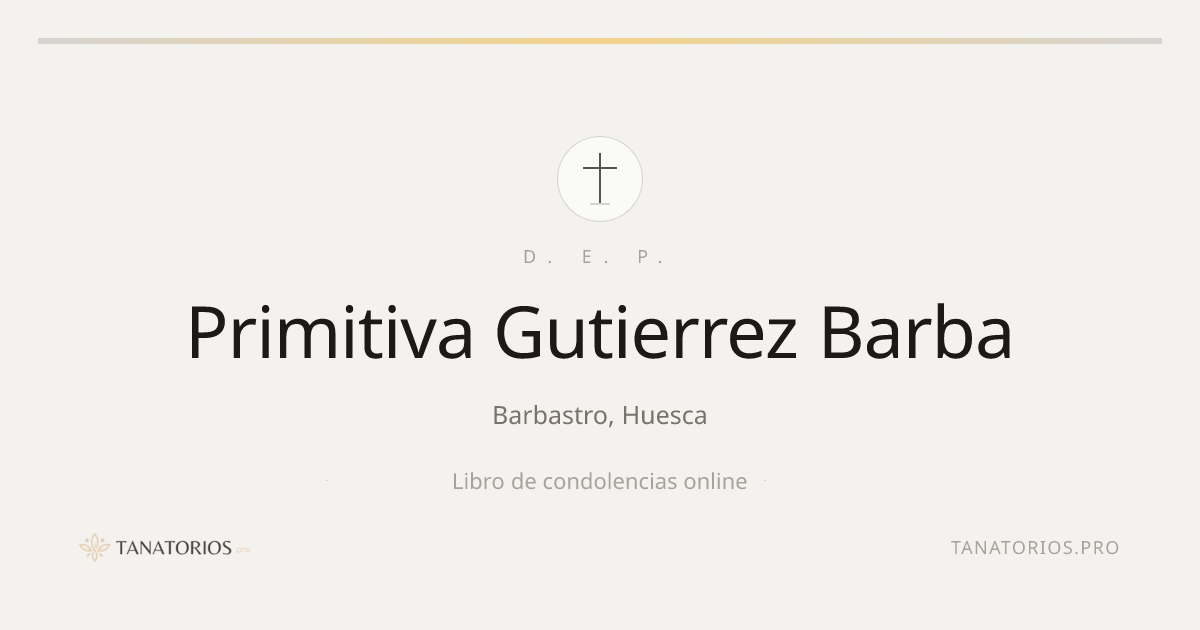 Memorial de Primitiva Gutierrez Barba