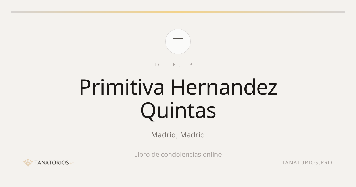 Memorial de Primitiva Hernandez Quintas