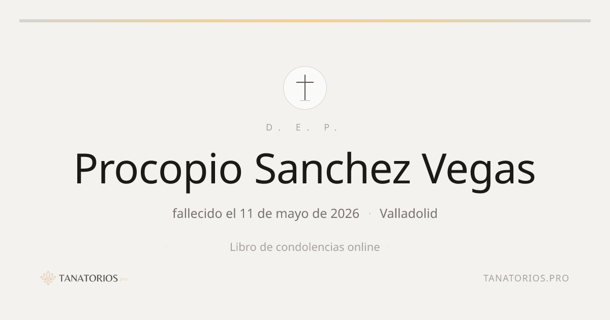Memorial de Procopio Sanchez Vegas