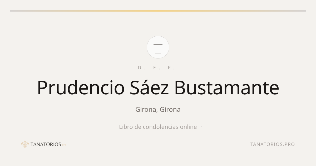 Memorial de Prudencio Sáez Bustamante