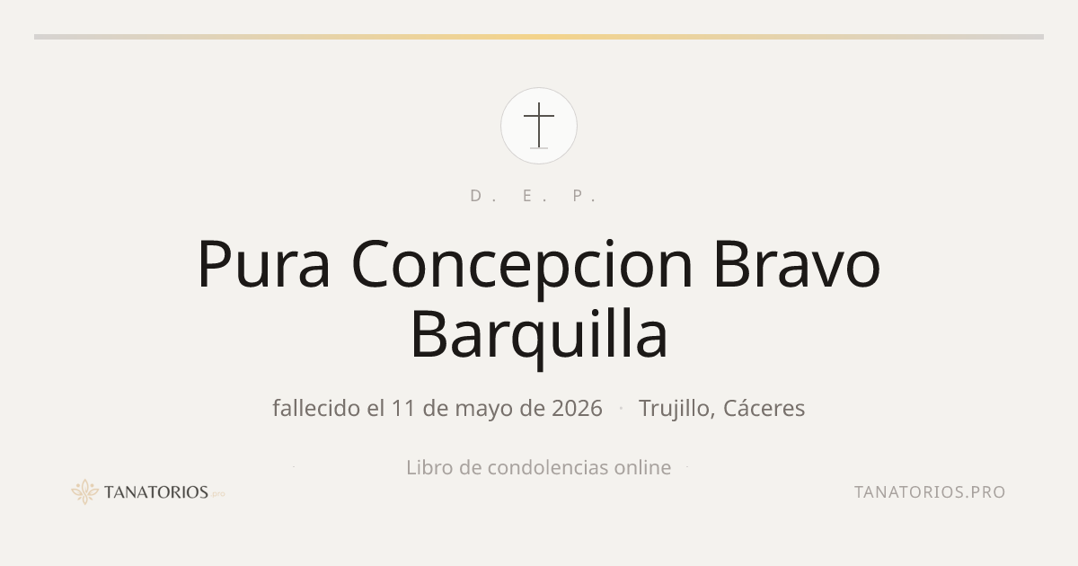 Memorial de Pura Concepcion Bravo Barquilla