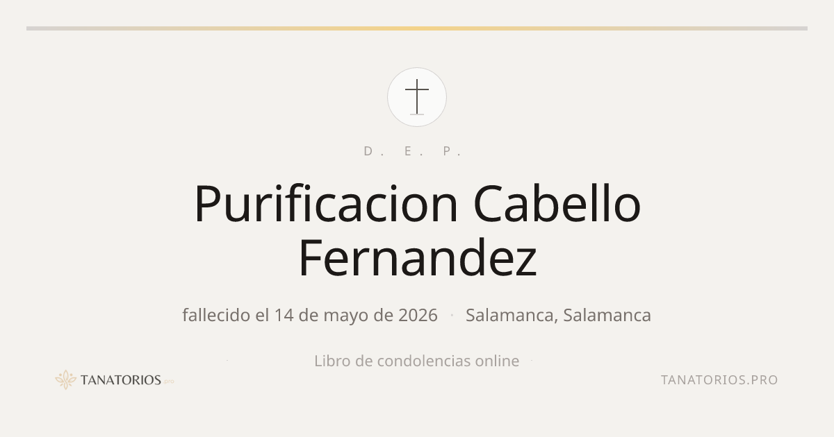 Memorial de Purificacion Cabello Fernandez