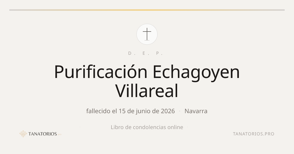 Memorial de Purificación Echagoyen Villareal