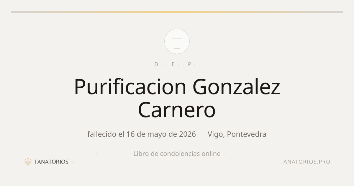 Memorial de Purificacion Gonzalez Carnero