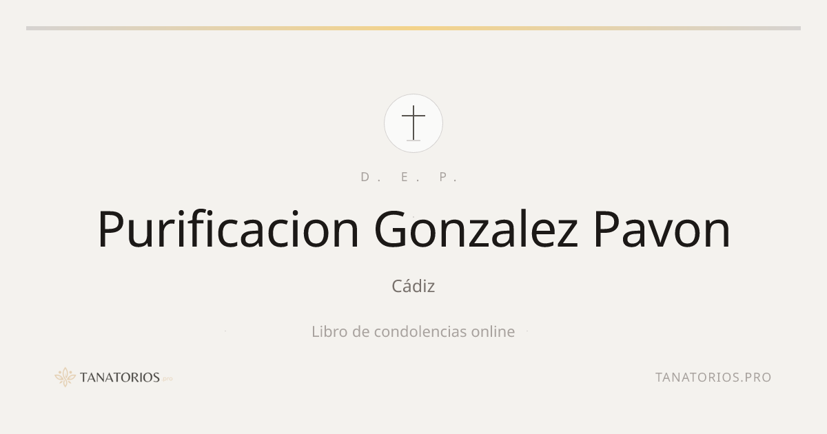 Memorial de Purificacion Gonzalez Pavon