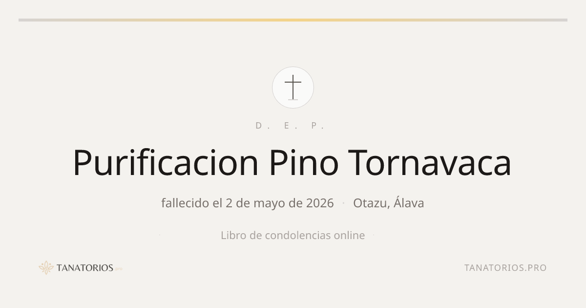Memorial de Purificacion Pino Tornavaca
