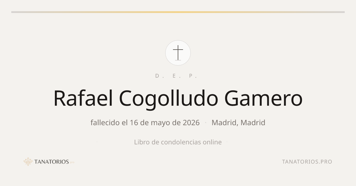 Memorial de Rafael Cogolludo Gamero