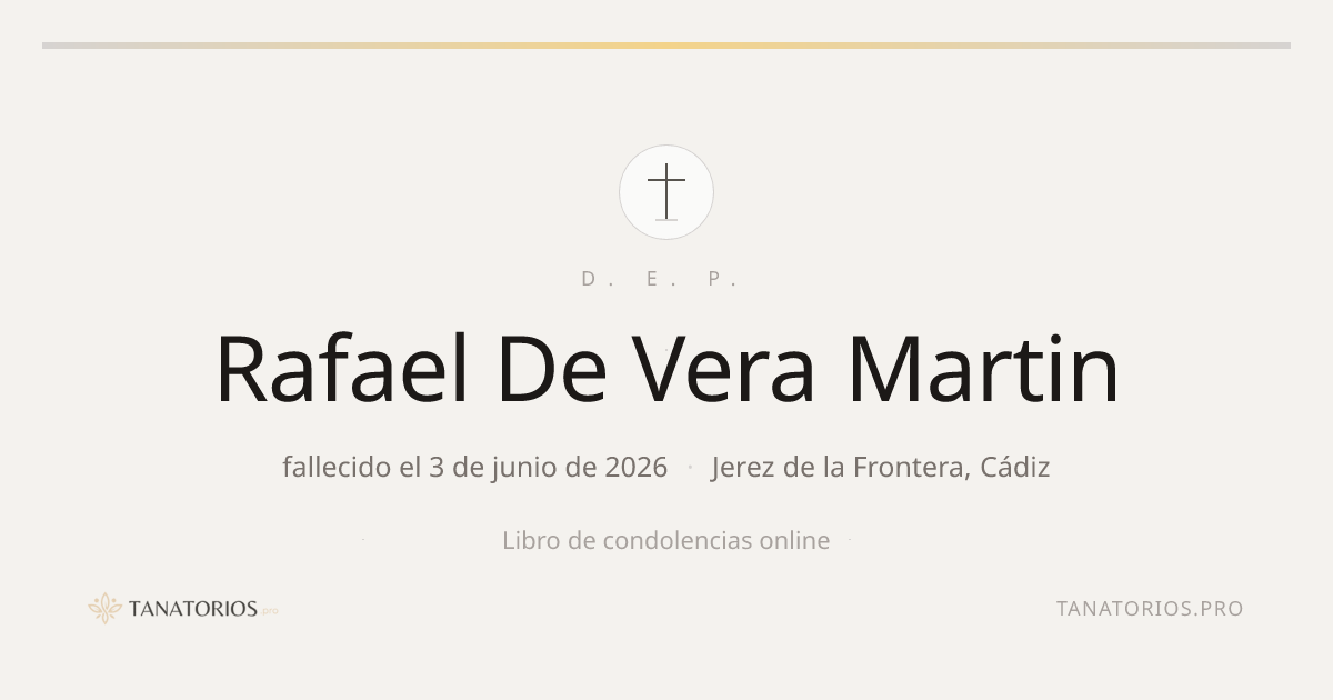 Memorial de Rafael De Vera Martin