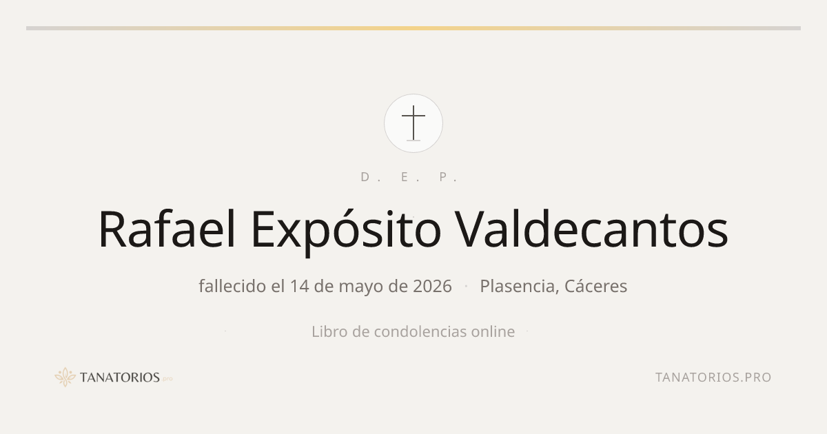Memorial de Rafael Expósito Valdecantos
