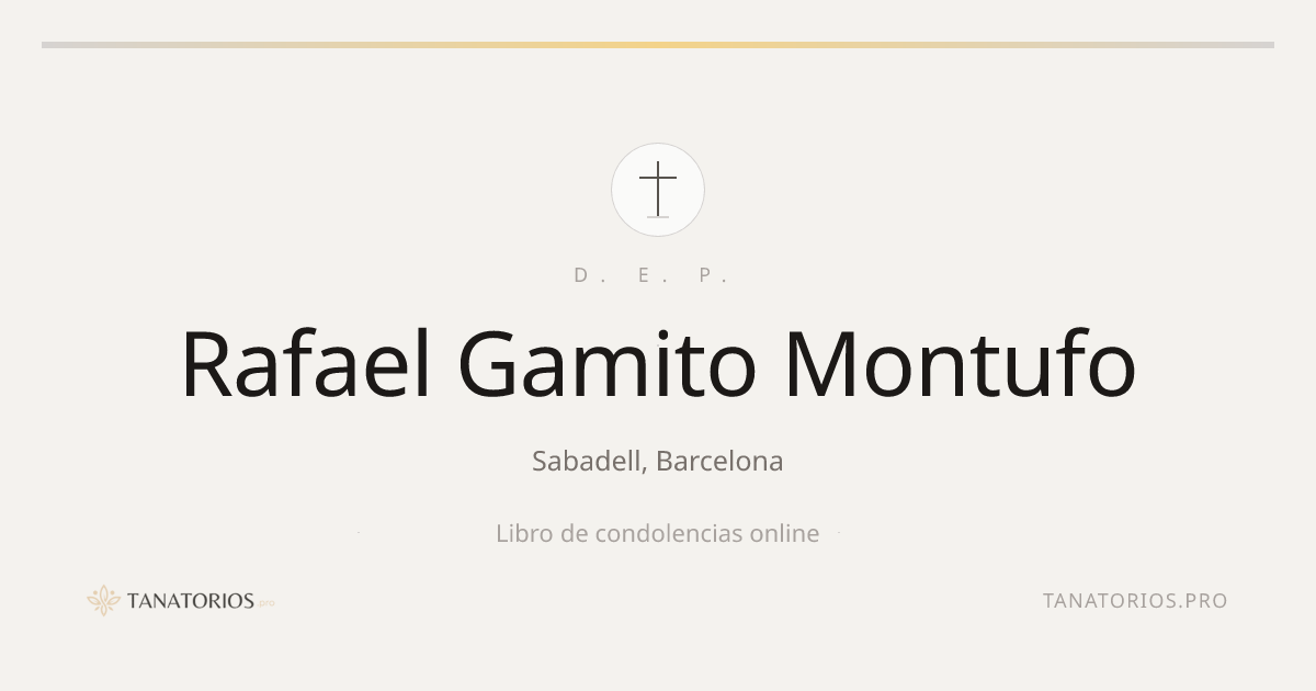 Memorial de Rafael Gamito Montufo