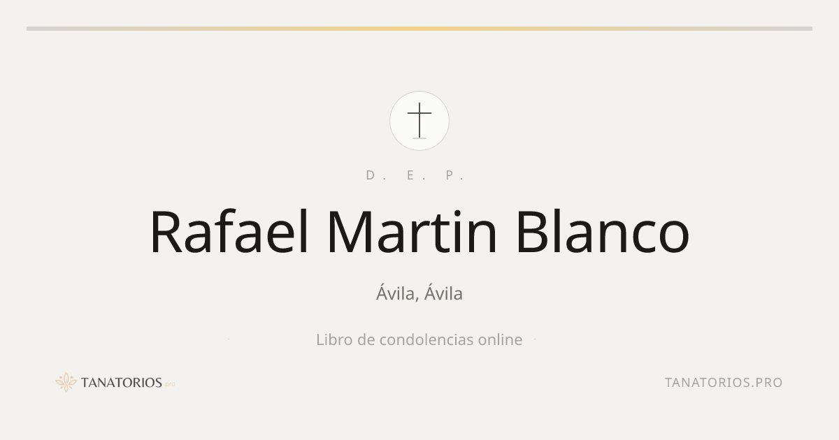 Memorial de Rafael Martin Blanco
