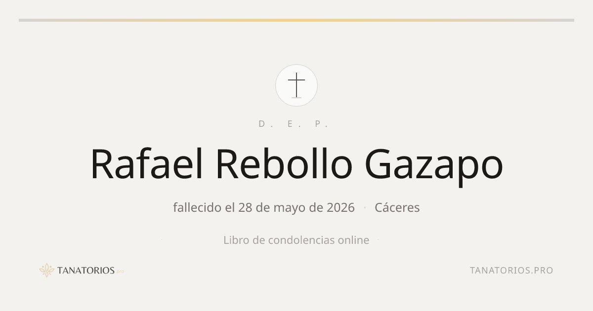 Memorial de Rafael Rebollo Gazapo