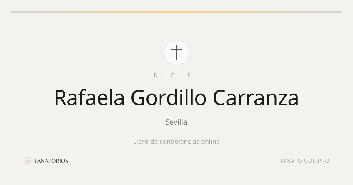 Memorial de Rafaela Gordillo Carranza