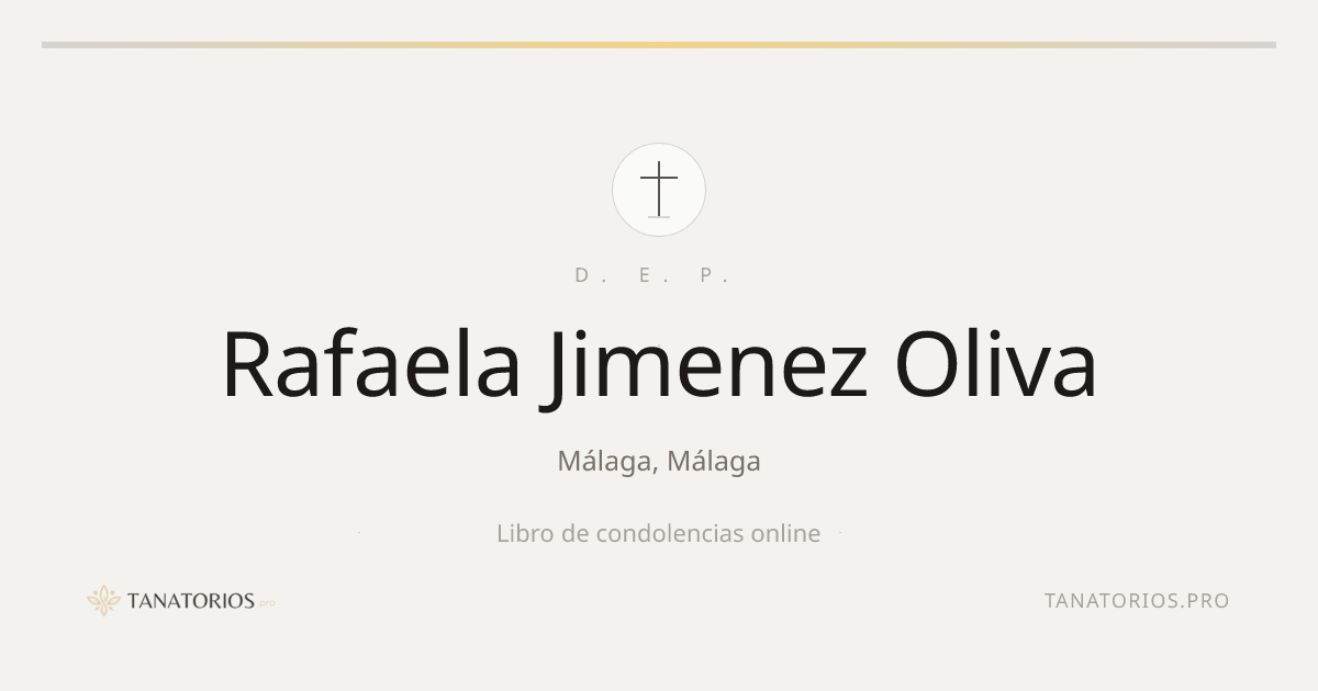 Memorial de Rafaela Jimenez Oliva