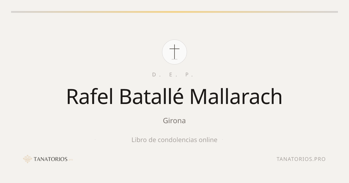 Memorial de Rafel Batallé Mallarach