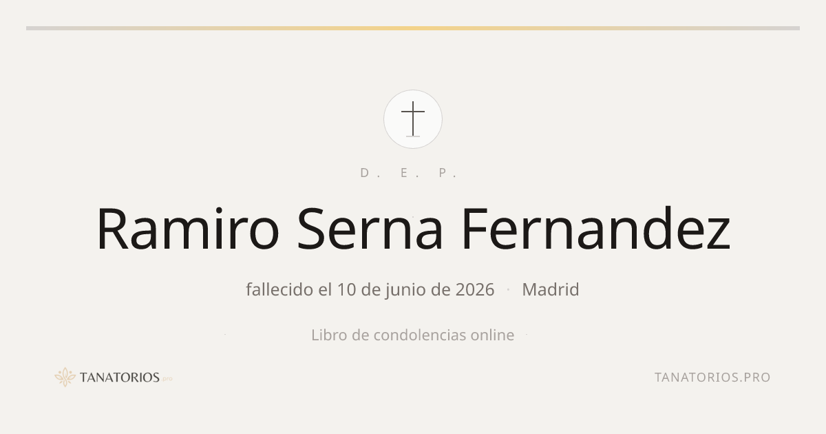 Memorial de Ramiro Serna Fernandez
