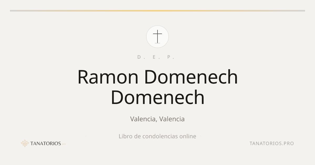 Memorial de Ramon Domenech Domenech