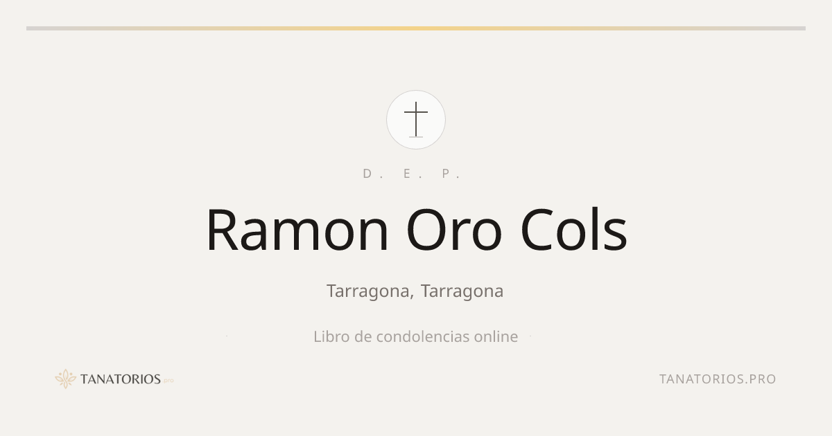 Memorial de Ramon Oro Cols