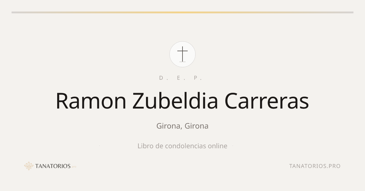 Memorial de Ramon Zubeldia Carreras