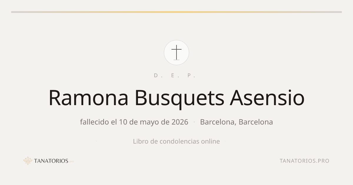 Memorial de Ramona Busquets Asensio