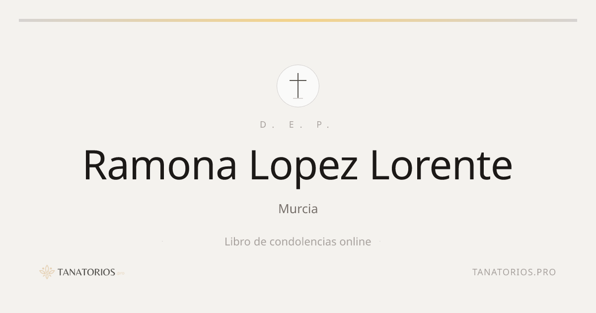 Memorial de Ramona Lopez Lorente