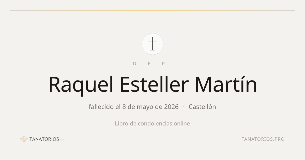Memorial de Raquel Esteller Martín