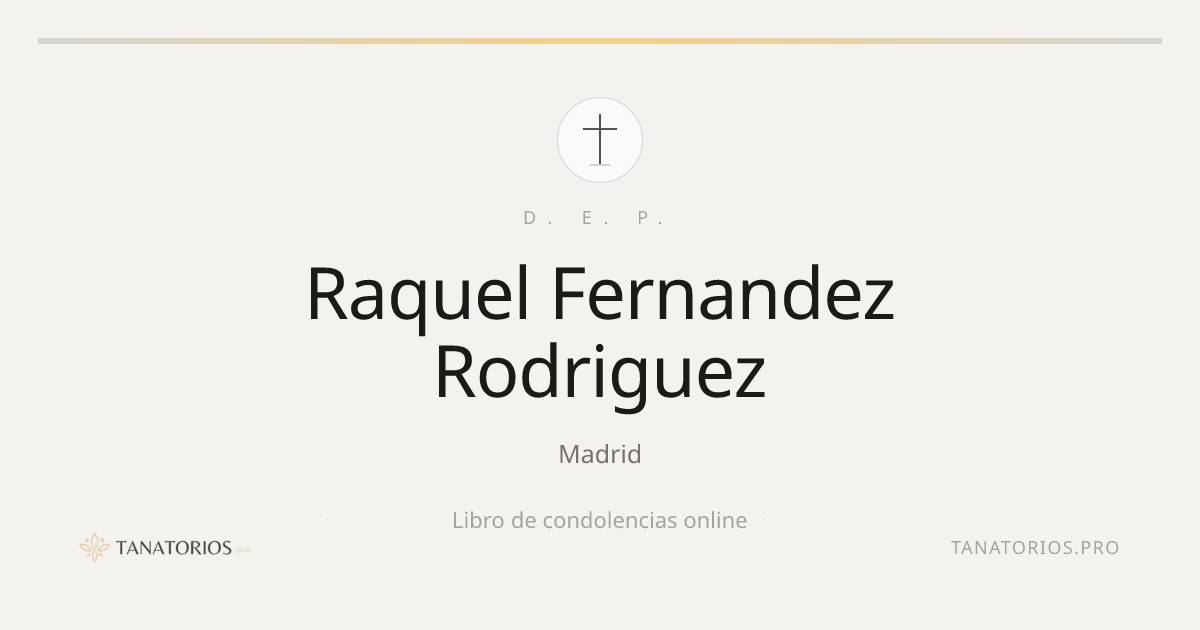 Memorial de Raquel Fernandez Rodriguez