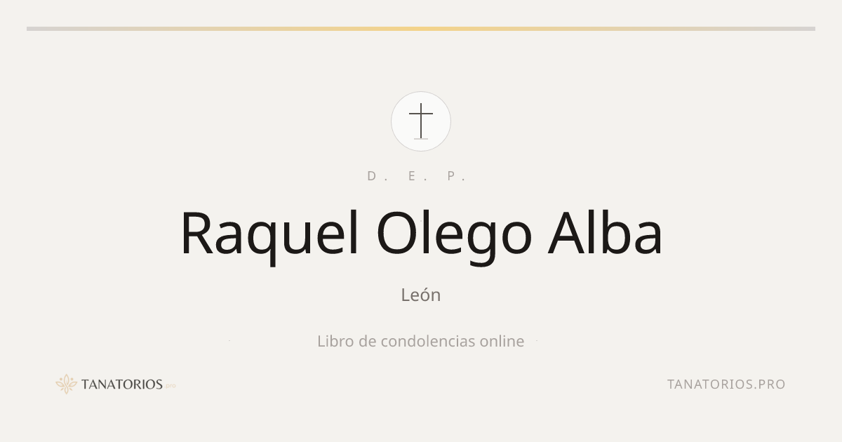 Memorial de Raquel Olego Alba