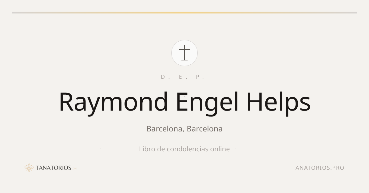 Memorial de Raymond Engel Helps